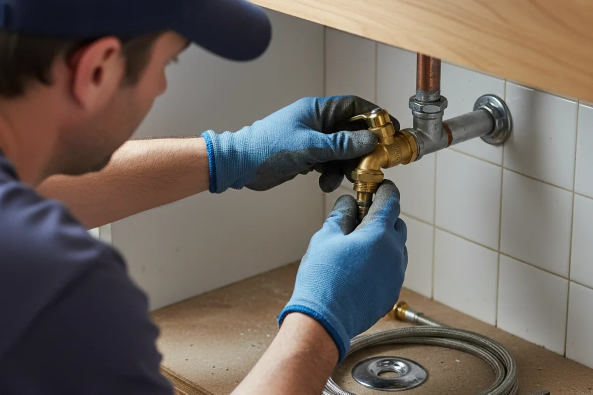 Shutoff valve and fitting work during Emergency Plumbing in South Shore